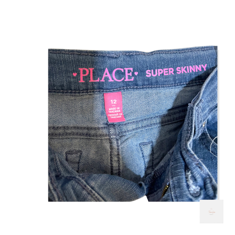 Children’s Place Super Skinny Girls 12 jeans - Picture 3 of 3